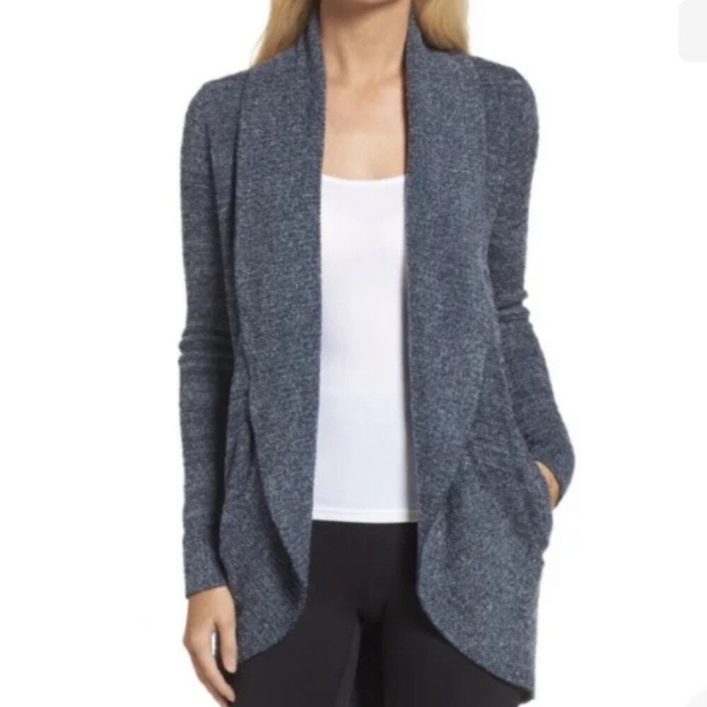 Barefoot Dreams Women's Cozychic Lite Circle Cardigan Sweater Long Sleeve SZ XS